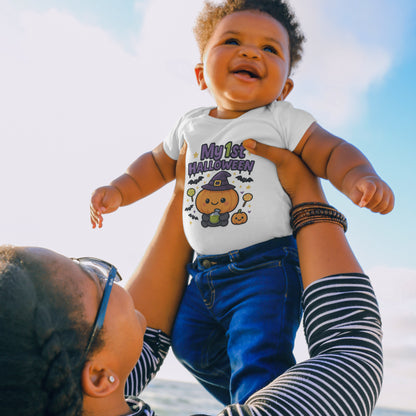 My First Halloween (Pumpkin) Baby Rib Bodysuit