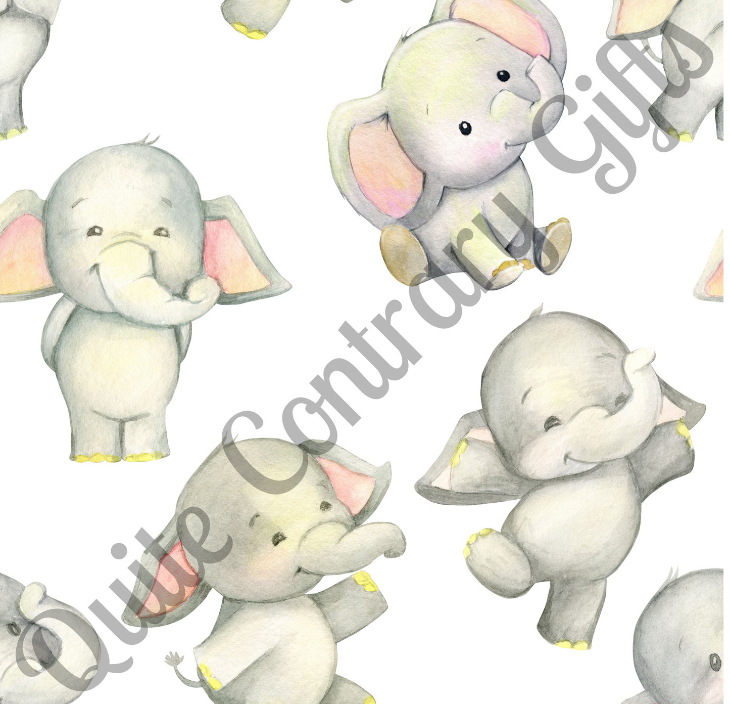Dancing Elephants Microfiber Duvet Cover