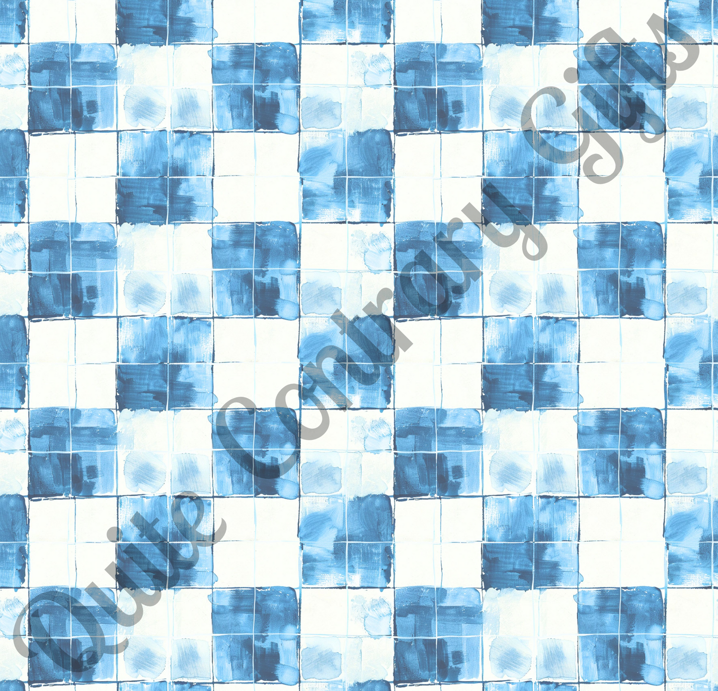 Cozy Blue Checkered Comforter