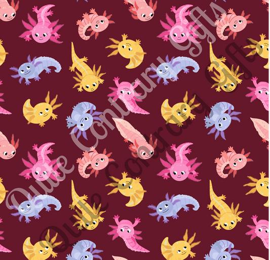 Crimson Axolotls Basic Bedding Set