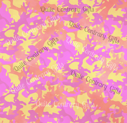 Sunset Sorbet Camo Microfiber Duvet Cover
