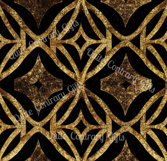 Golden Star Lattice Duvet Bedding Set