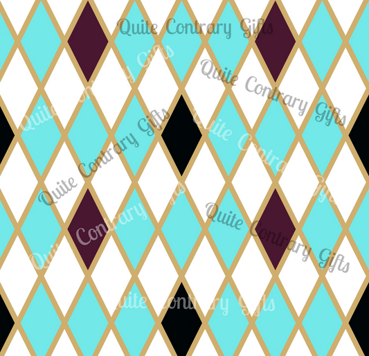 Teal Mosaic Harlequin Basic Bedding Set