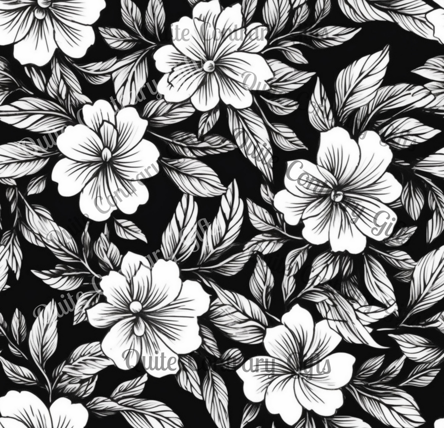 Monochrome Paradise Bloom Microfiber Duvet Cover