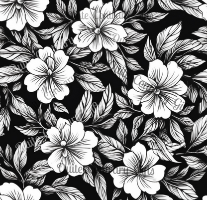 Monochrome Paradise Bloom Microfiber Duvet Cover