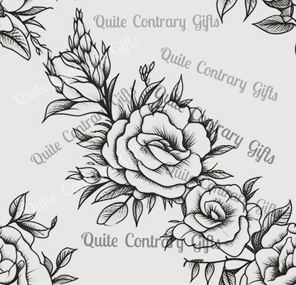 Midnight Rose Sketch Comforter