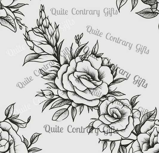 Midnight Rose Sketch Comforter