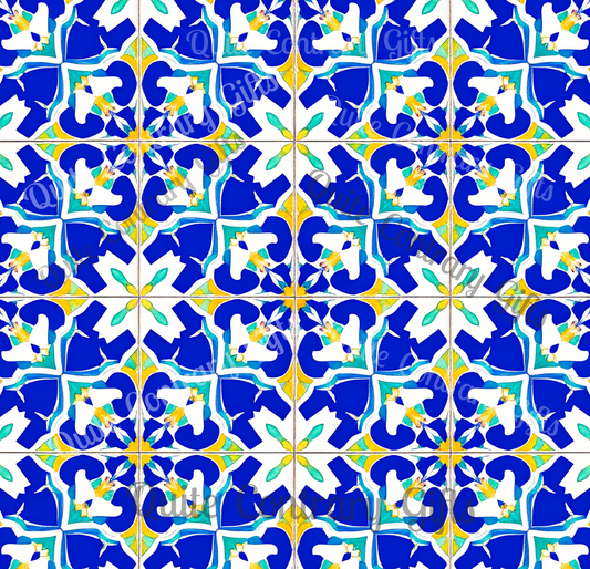 Blue Horizon Mosaic Basic Bedding Set
