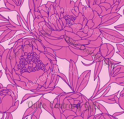 Blush Peony Garden Microfiber Duvet Cover