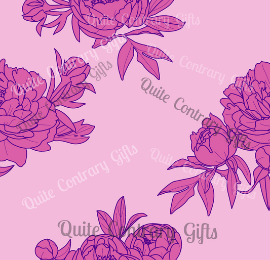 Bubblegum Bloom Peonies Basic Bedding Set