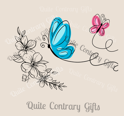 Butterfly Doodles Duvet Bedding Set