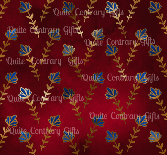 Ruby Night Blossoms Duvet Bedding Set