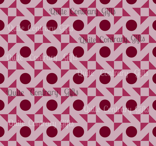 Crimson Pinwheels Duvet Bedding Set