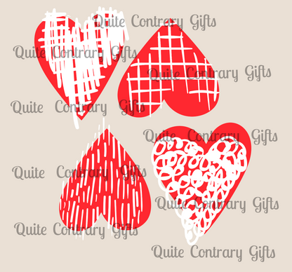 Doodle Hearts Microfiber Duvet Cover