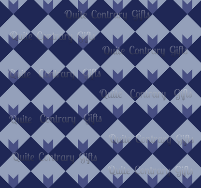 Diamond Bloom-Navy & Periwinkle Microfiber Duvet Cover