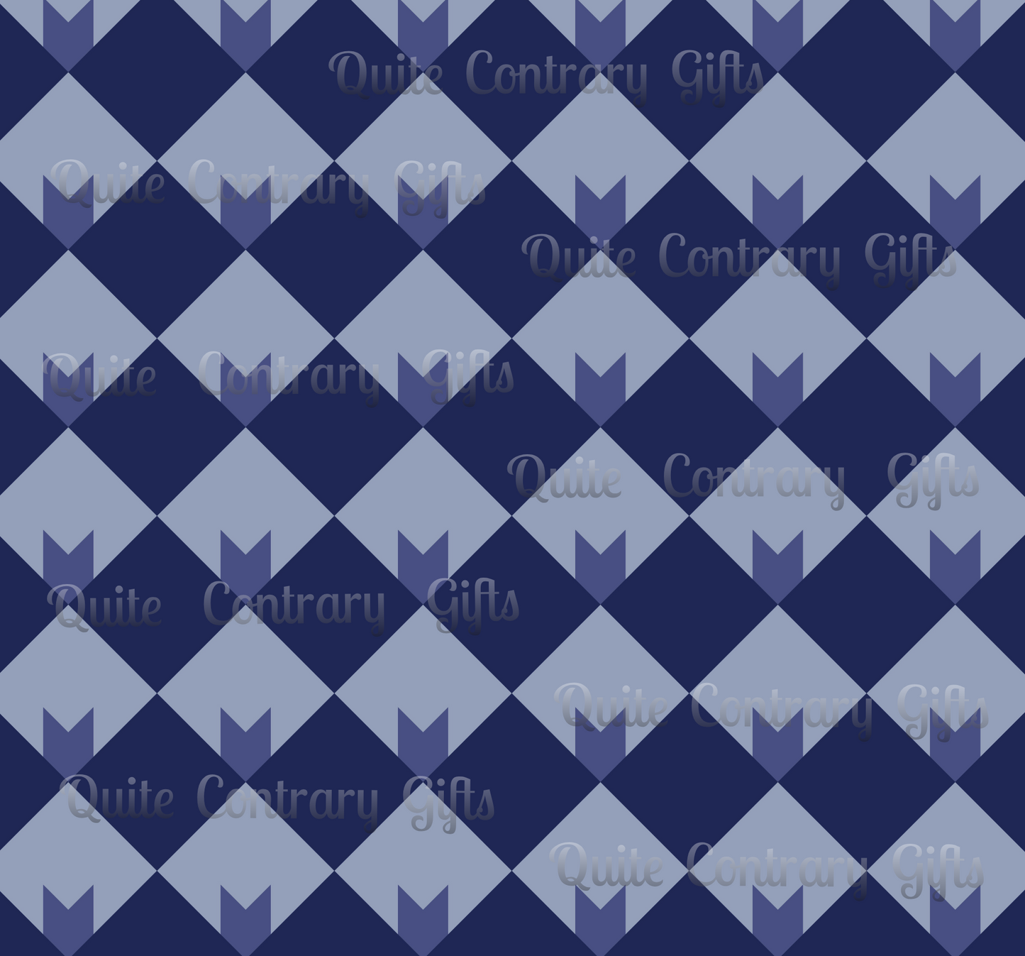 Diamond Bloom-Navy & Periwinkle Basic Bedding Set