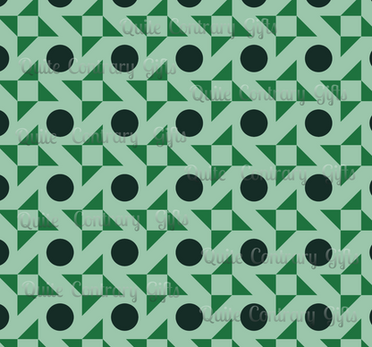 Emerald Pinwheels Comforter