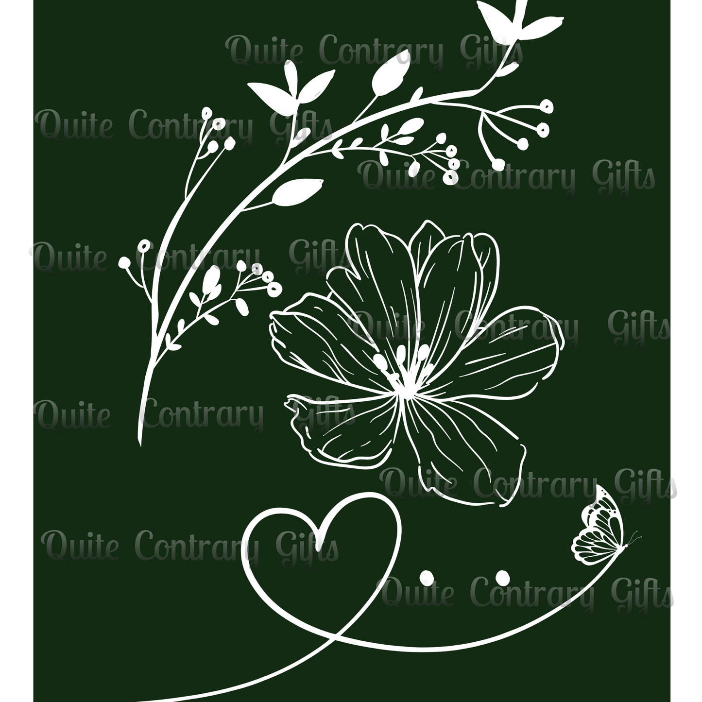 Flowers & Butterflies Basic Bedding Set