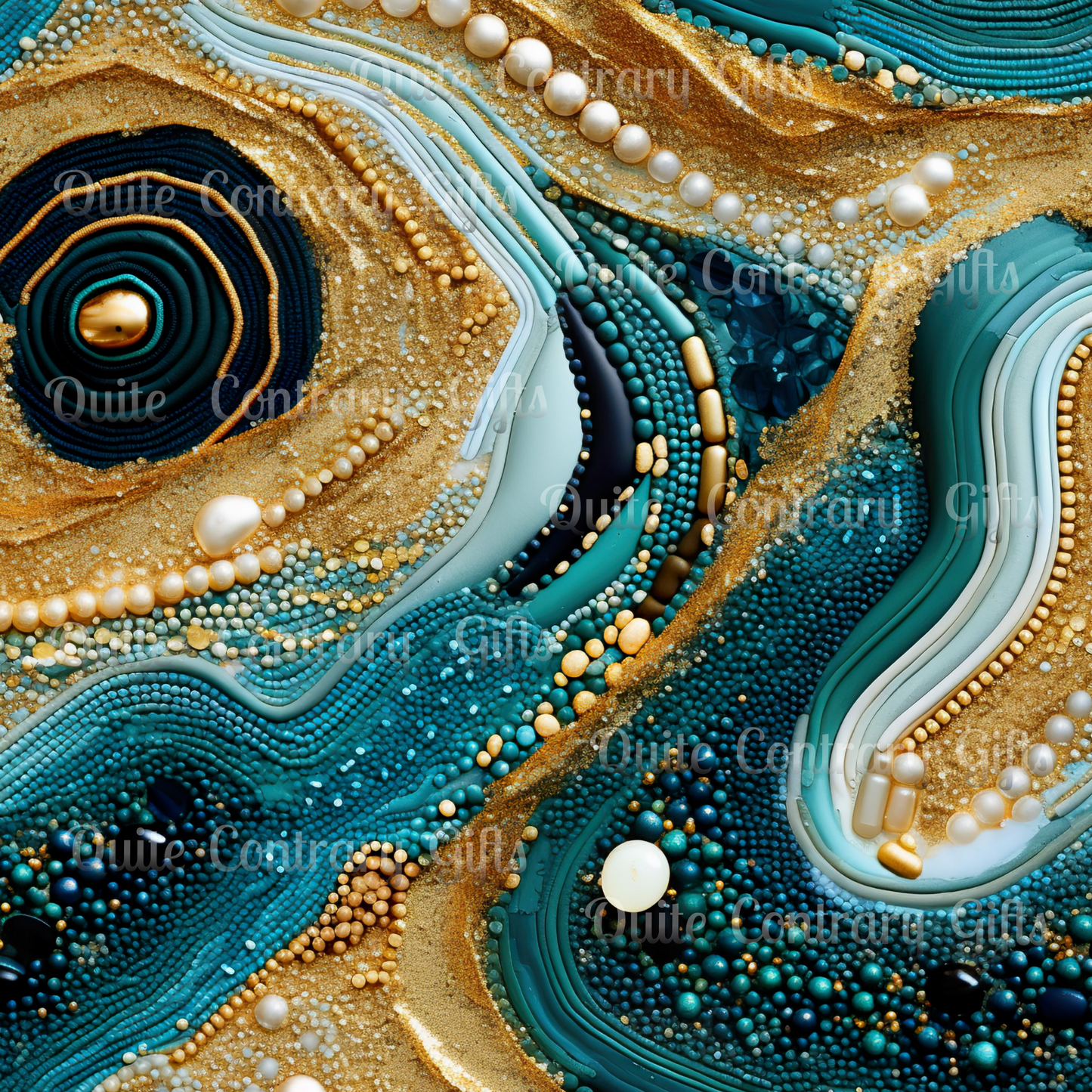 Gilded Ocean Veins Microfiber Duvet Cover