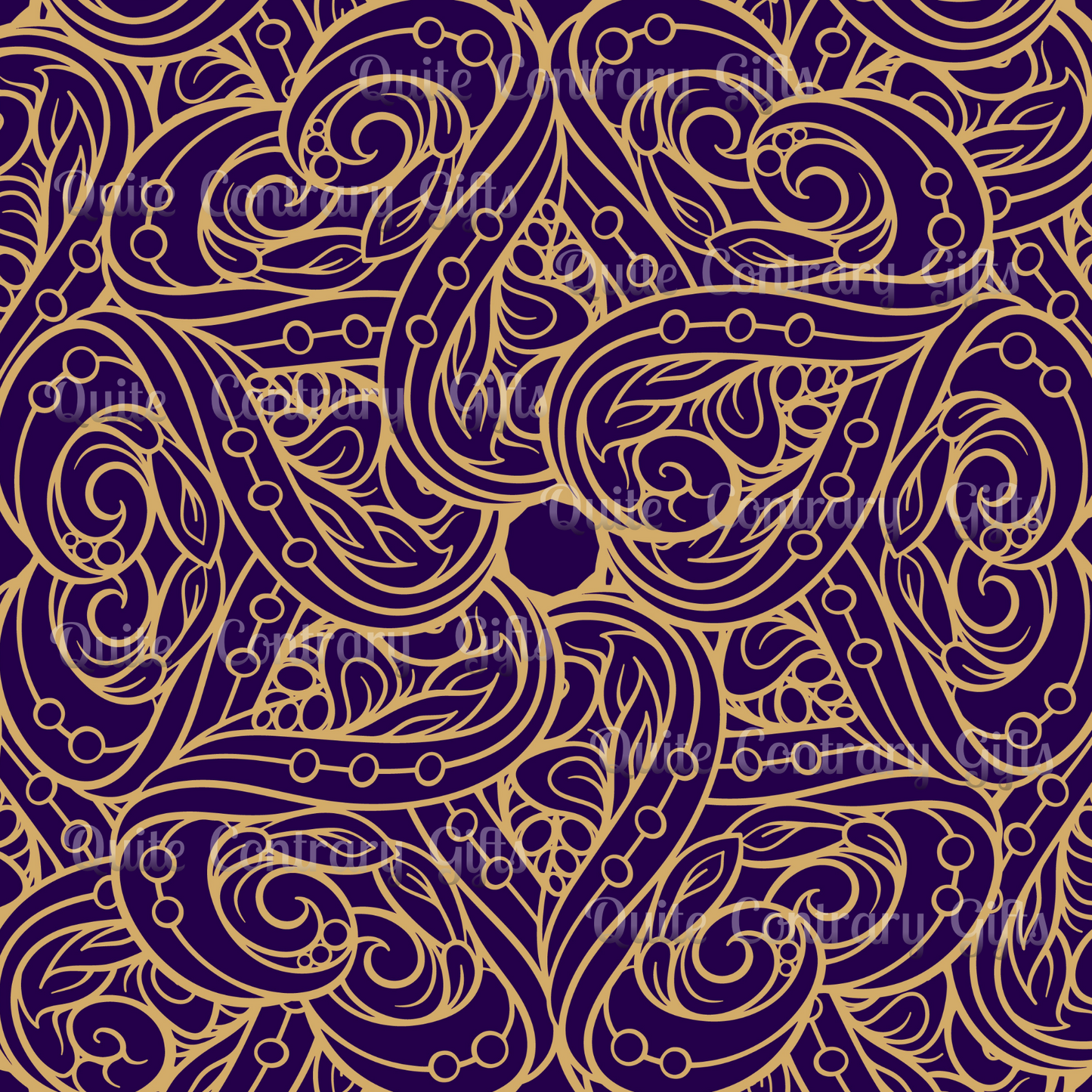 Golden Amethyst Radiance Mandala Duvet Bedding Set
