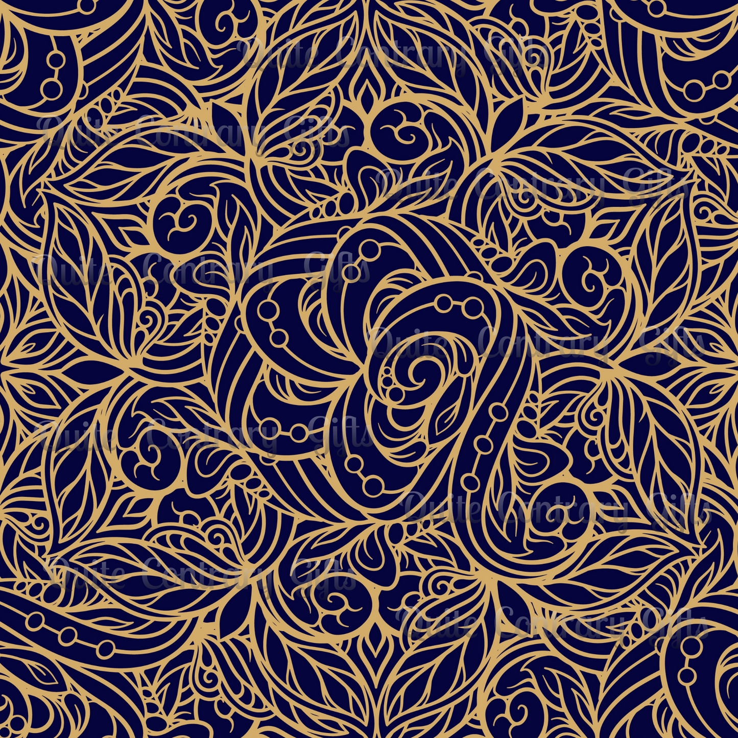 Golden Midnight Radiance Mandala Basic Bedding Set