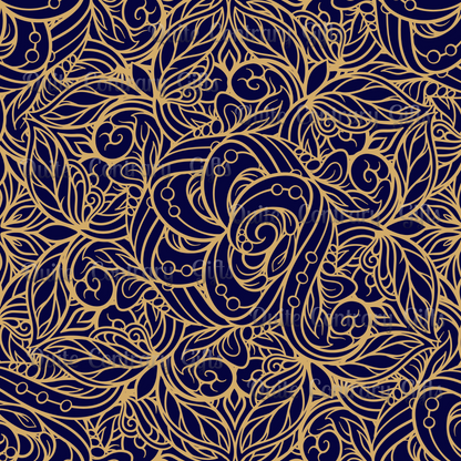 Golden Midnight Radiance Mandala Basic Bedding Set