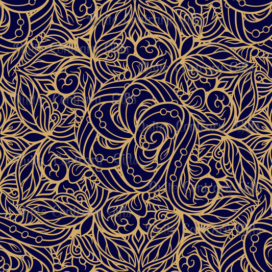 Golden Midnight Radiance Mandala Basic Bedding Set