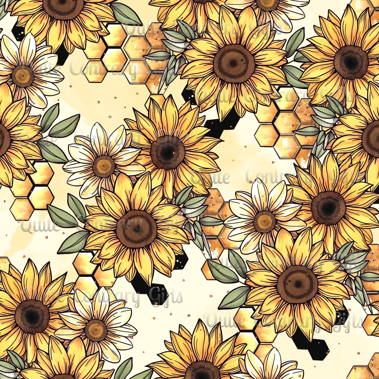 Honeycombs & Sunflowers Duvet Bedding Set