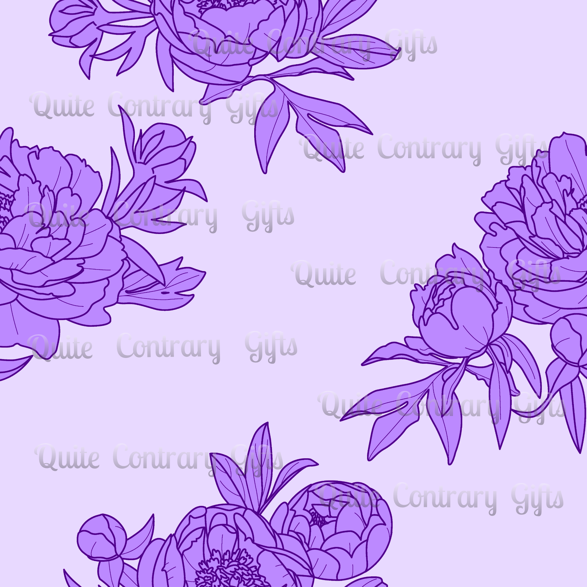 Royal Orchid Peonies Comforter