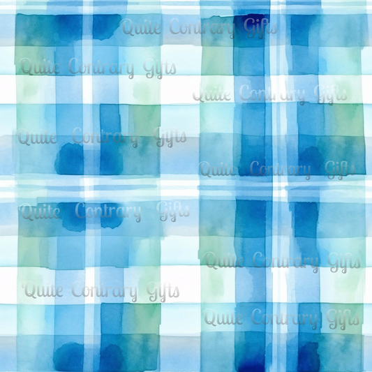 Ocean Sunset Plaid Duvet Bedding Set