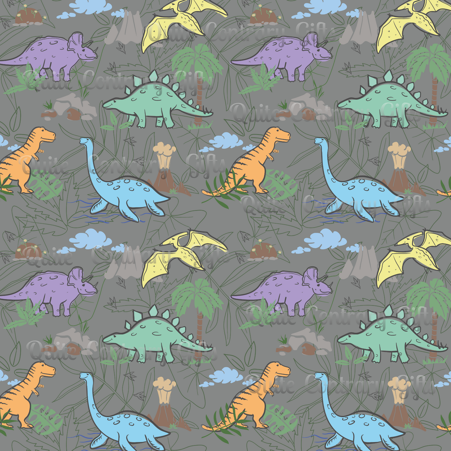 Prehistoric Playtime Duvet Bedding Set