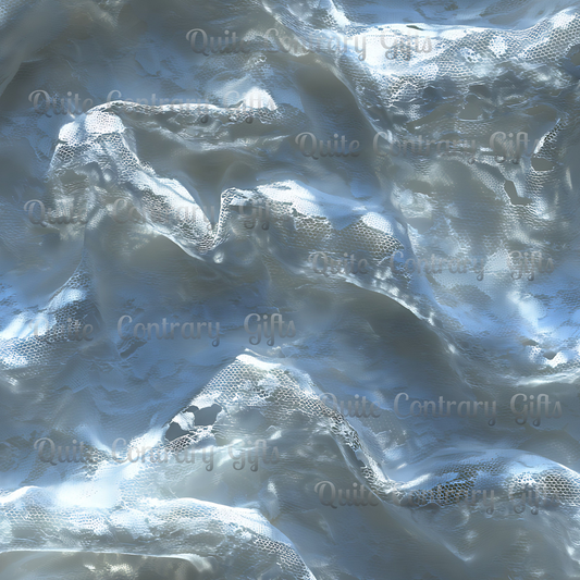 Snowdrift Sheer & Lace Duvet Bedding Set