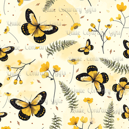 Sunlit Butterfly Bloom Duvet Bedding Set