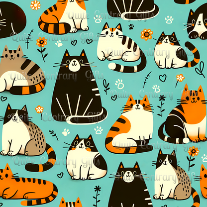 Whimsy Whiskers Microfiber Duvet Cover