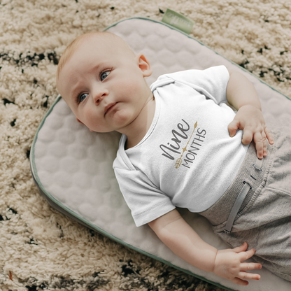 Golden Arrow Milestone Baby Bodysuit-Nine Months