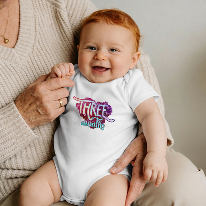 Stardust Baby Milestone Bodysuit-Three Months