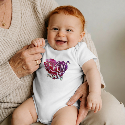 Stardust Baby Milestone Bodysuit-Seven Months