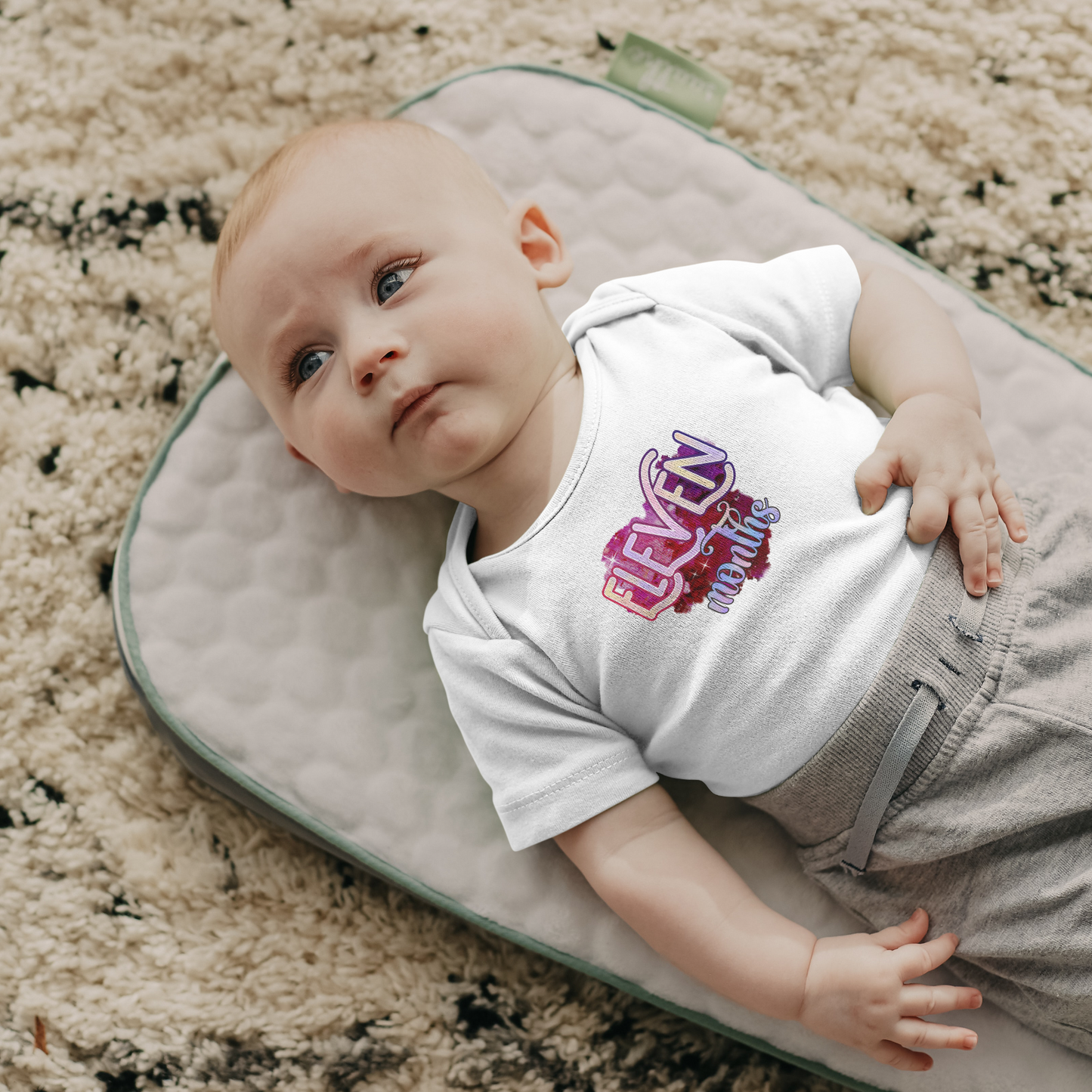 Stardust Baby Milestone Bodysuit-Eleven Months