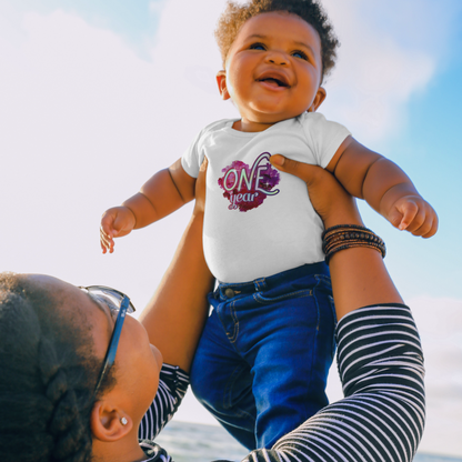 Stardust Baby Milestone Bodysuit-One Year
