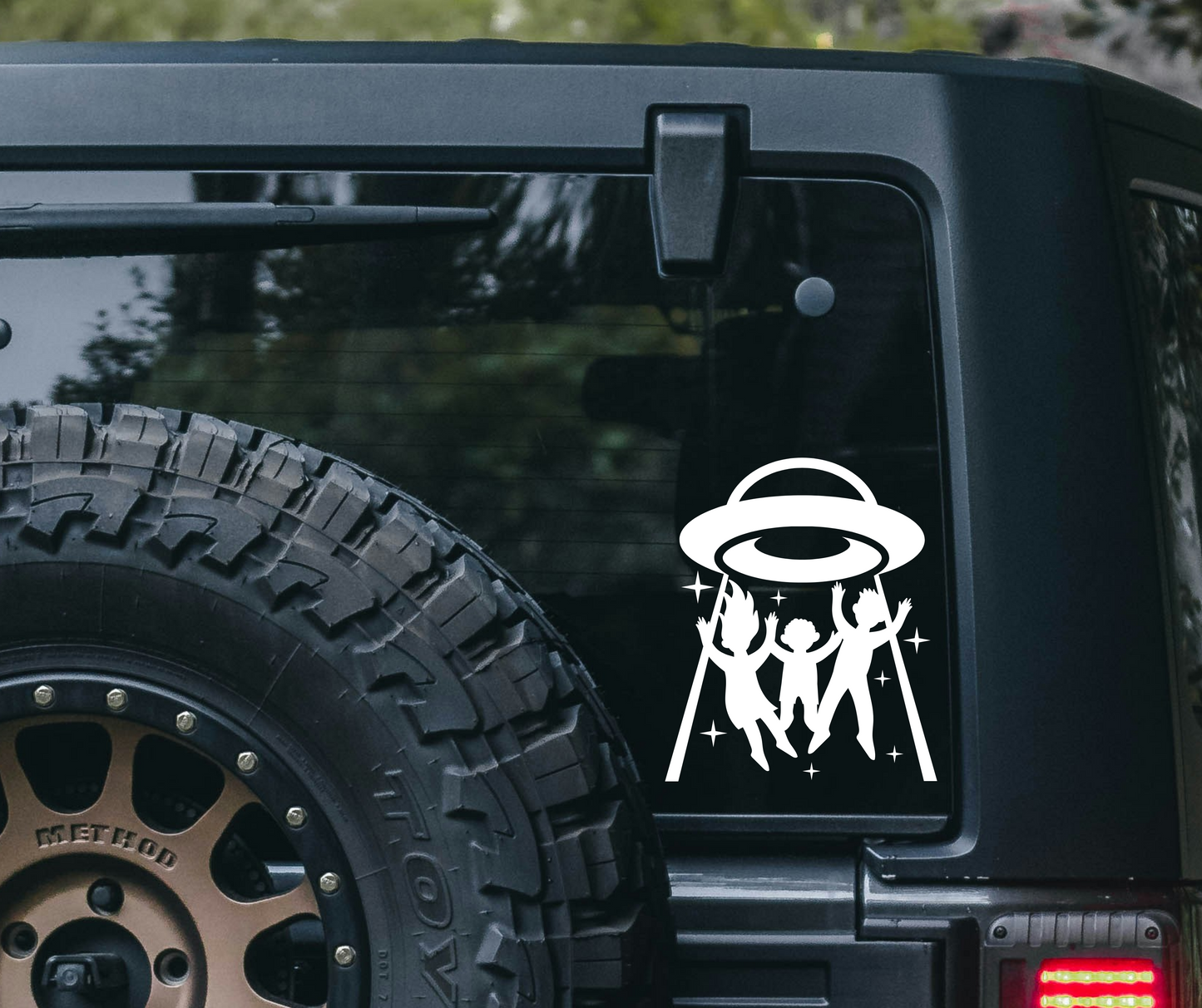 Family Alien Abduction Decal