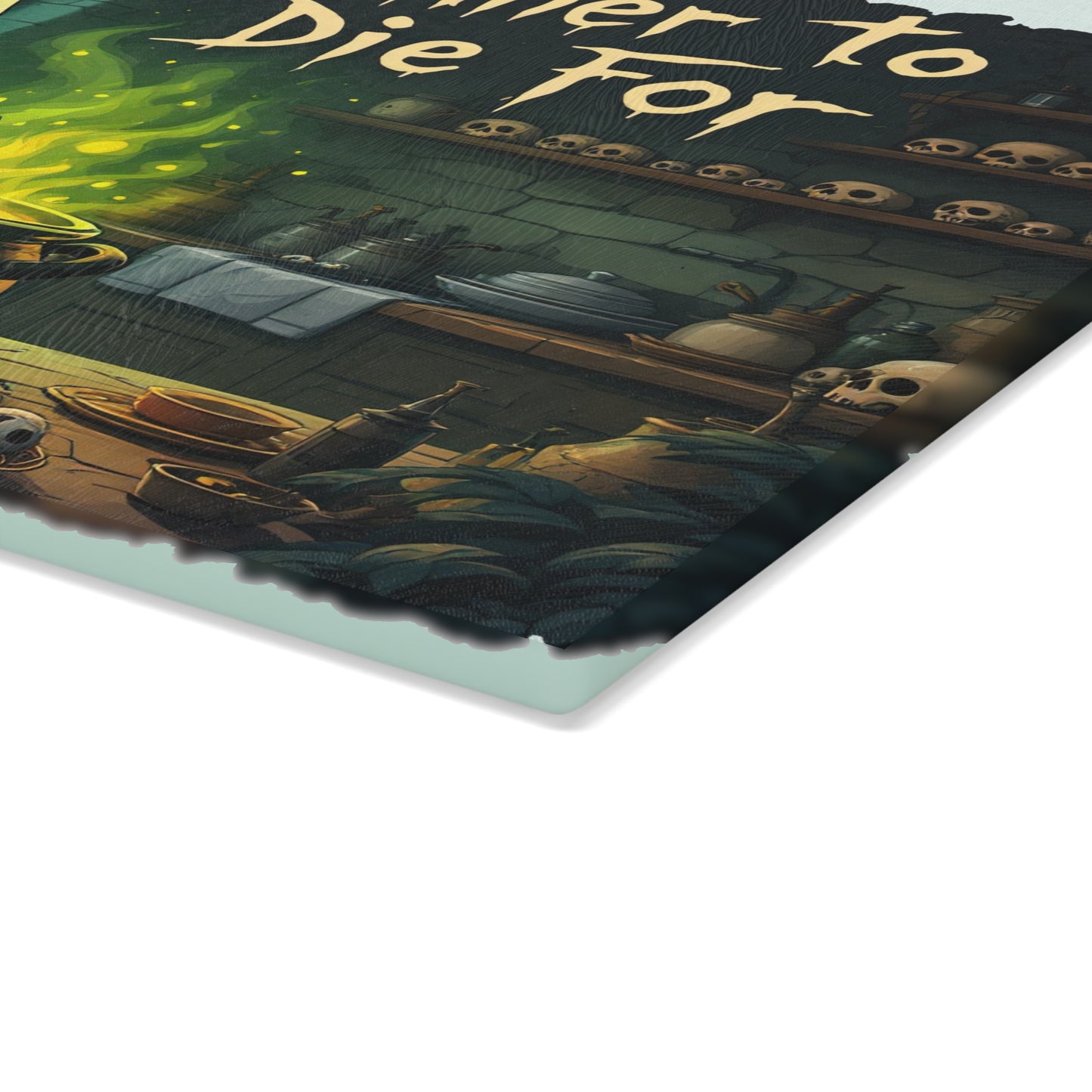 Dinner to Die For Glass Cutting Board