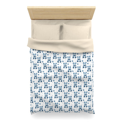 Blue Bear Hugs Microfiber Duvet Cover