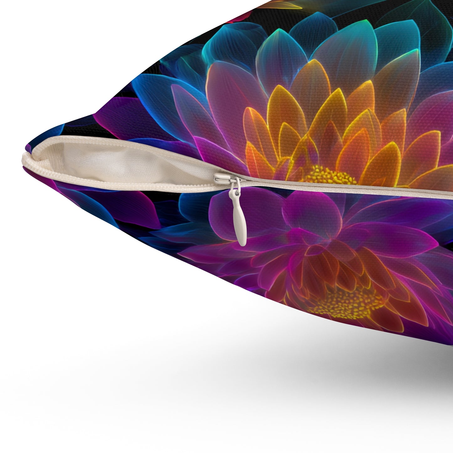 Luminous Lotus Throw Pillow