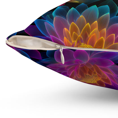 Luminous Lotus Throw Pillow