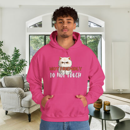 Not Friendly Do Not Touch Cat Heavy Blend™ Hooded Sweatshirt