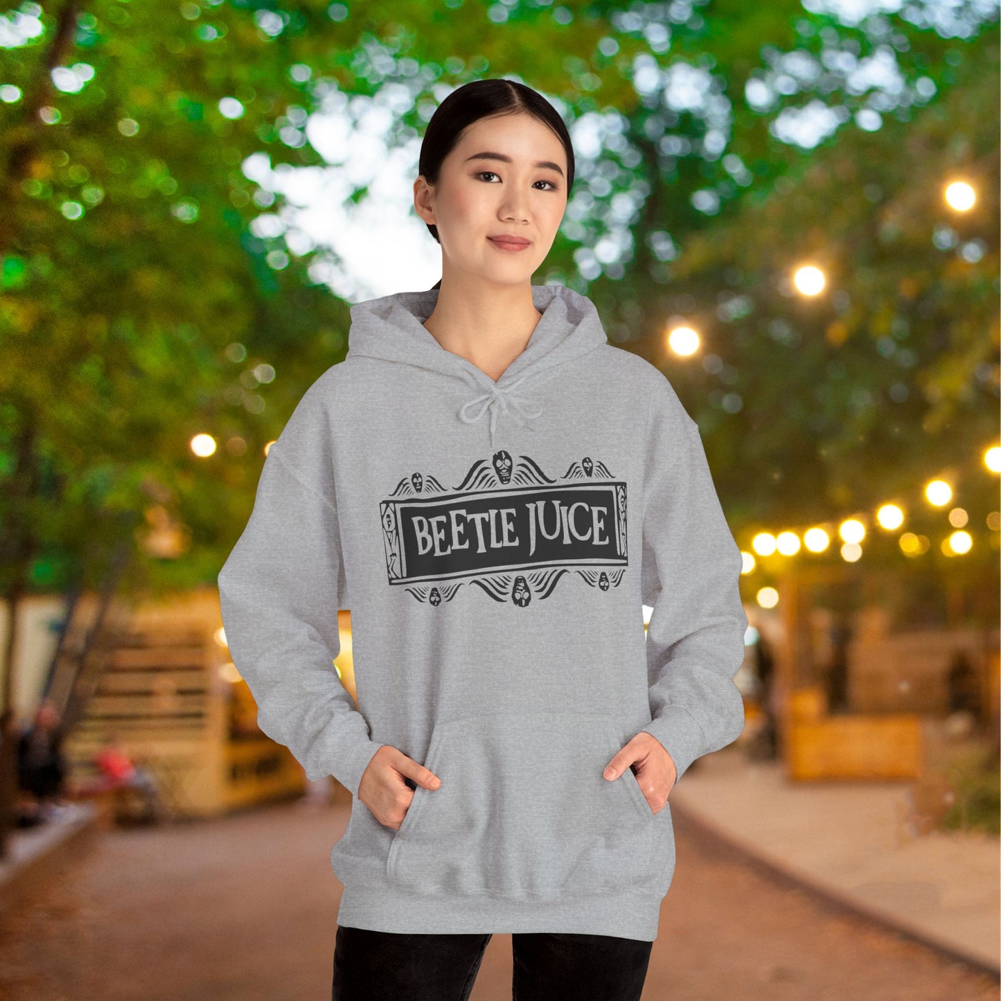 BeetleJuice (2) Heavy Blend™ Hooded Sweatshirt