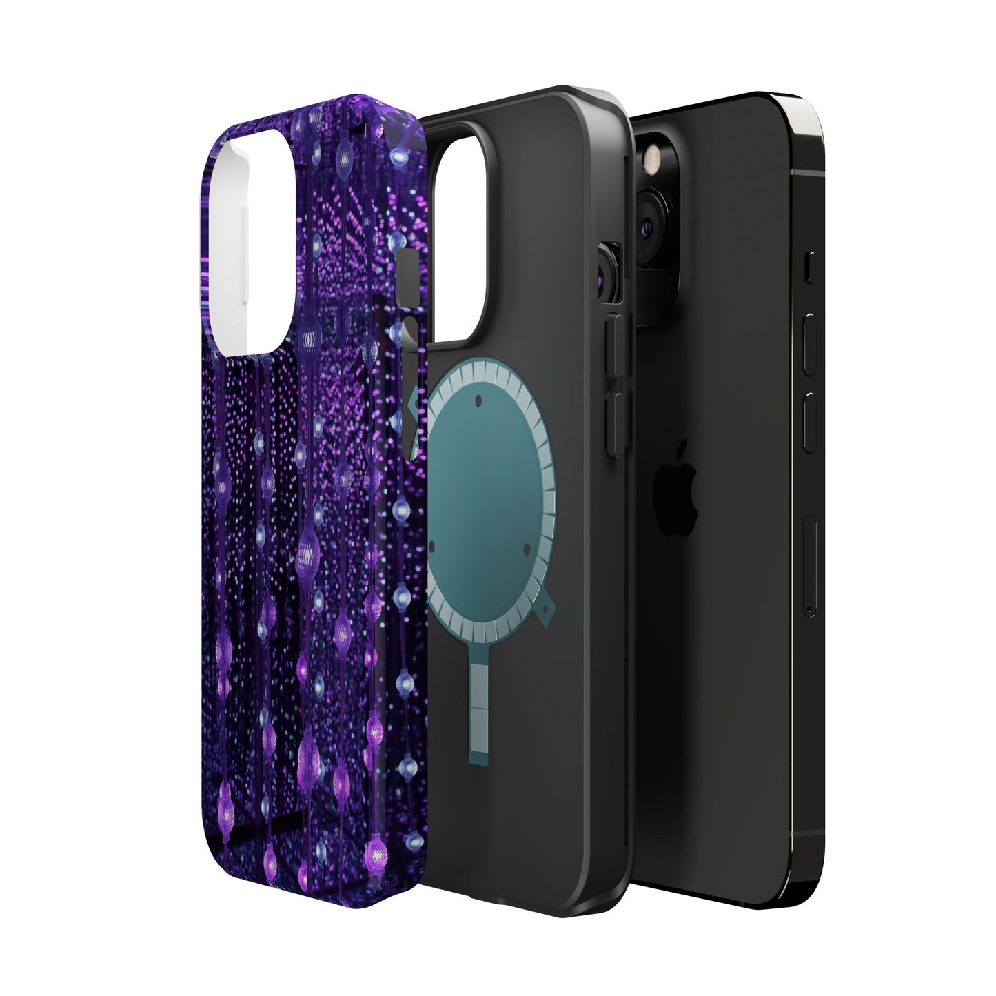 Purple Raindrops MagSafe® Compatible Tough Case for iPhone