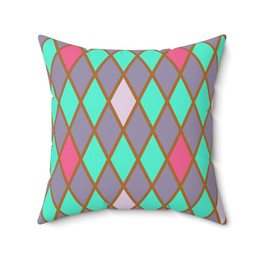 Teal/Pink Harlequin Duvet Bedding Set