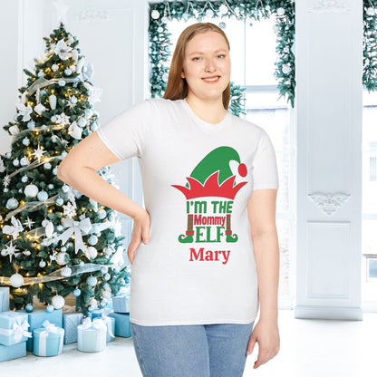 I'm The Mommy Elf Personalized Adult T-shirt