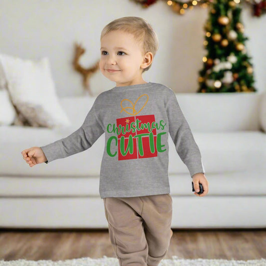 Christmas Cutie Toddler Long Sleeve Tee